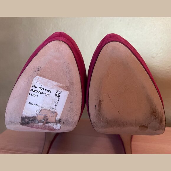 NEW Giuseppe Zanotti Red Suede Boots Size IT 35 US 5 MSRP $550 No Box - Picture 6 of 6